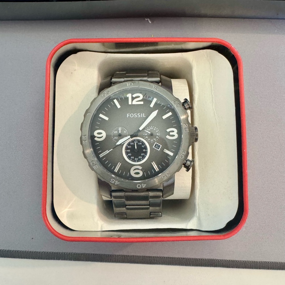 Fossil Dark Gray Chronograph Watch